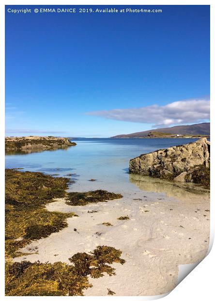 White Sands of Coral Beach, Applecross, Scotland Print by EMMA DANCE PHOTOGRAPHY