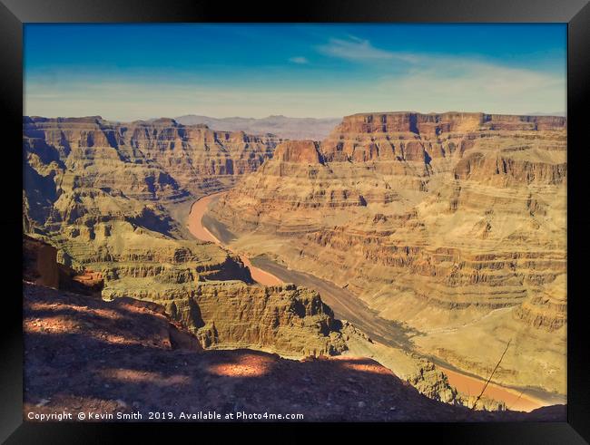Grand Canyon and Colorado River Framed Print by Kevin Smith