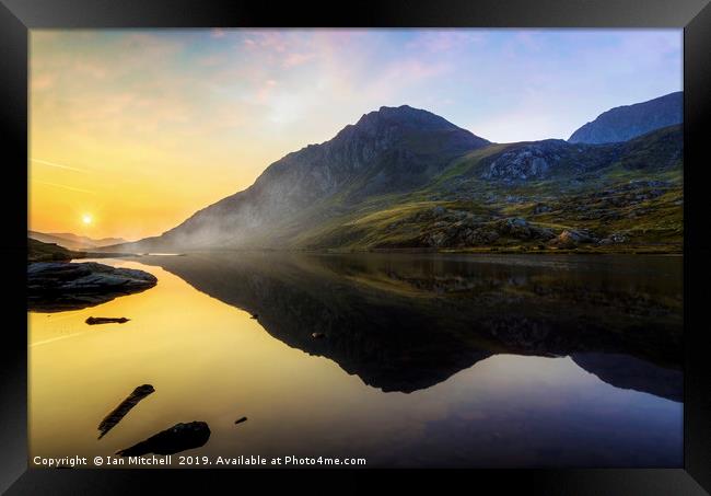 Tryfan Sunrise Framed Print by Ian Mitchell