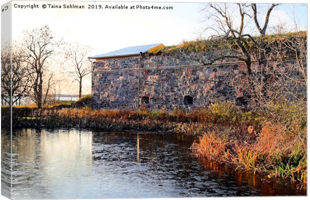 Suomenlinna Fortifications by Frozen Pond Digital  Canvas Print by Taina Sohlman