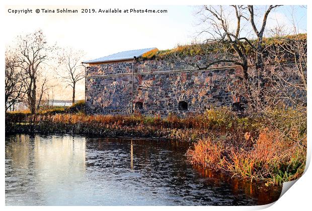 Suomenlinna Fortifications by Frozen Pond Digital  Print by Taina Sohlman