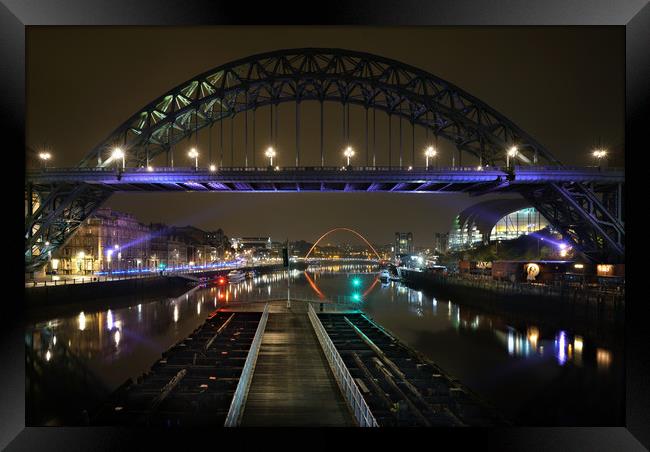 Newcastle Bridges Framed Print by JC studios LRPS ARPS