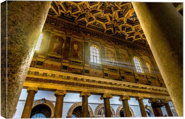 Rays of light Basilica of Santa Maria  Canvas Print by Naylor's Photography