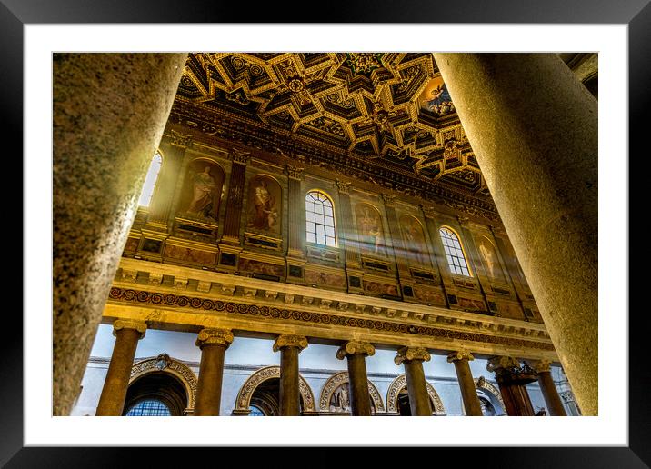 Rays of light Basilica of Santa Maria  Framed Mounted Print by Naylor's Photography