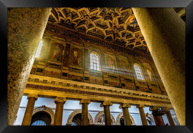Rays of light Basilica of Santa Maria  Framed Print by Naylor's Photography
