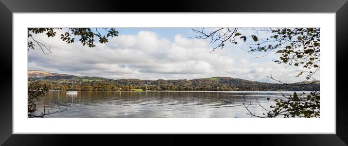 Yacht Sails Lake Windermere Framed Mounted Print by Jason Wells
