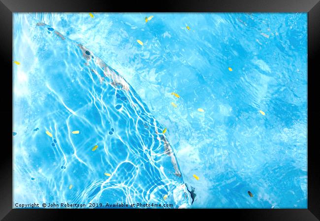 Cool Blue Pool Framed Print by John Robertson