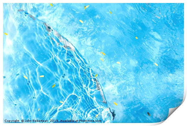 Cool Blue Pool Print by John Robertson