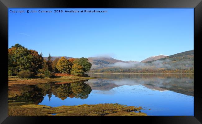 Loch Eil in Autumn. Framed Print by John Cameron
