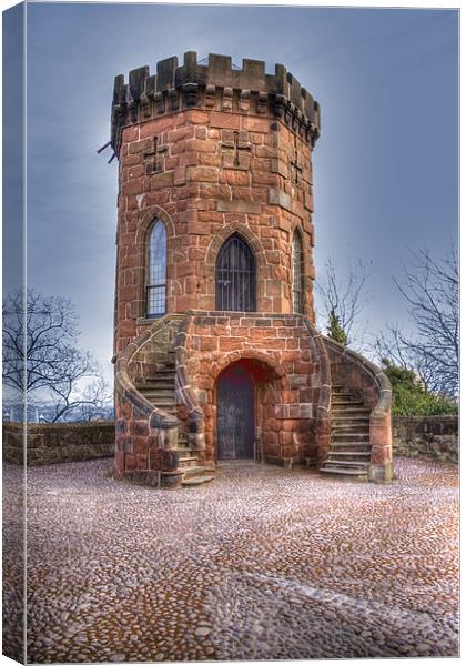 St Louis Tower Shrewsbury Regiment Castle Canvas Print by David French