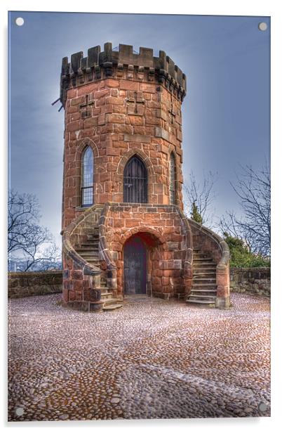St Louis Tower Shrewsbury Regiment Castle Acrylic by David French