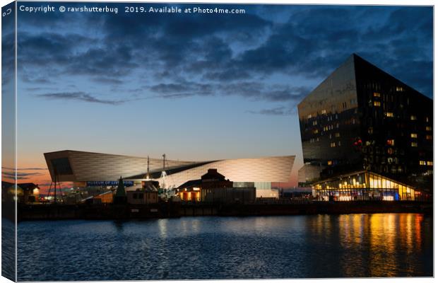 The Salthouse Dock At Night Canvas Print by rawshutterbug 