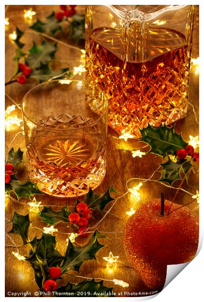 Christmas drinks No. 1 Print by Phill Thornton