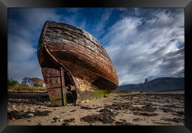 Corpach Wreck Framed Print by Alan Sinclair