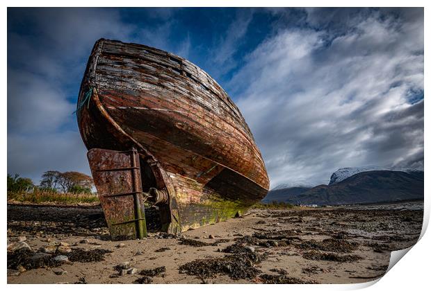 Corpach Wreck Print by Alan Sinclair