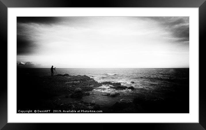 Photographer at the sea Framed Mounted Print by DeniART 