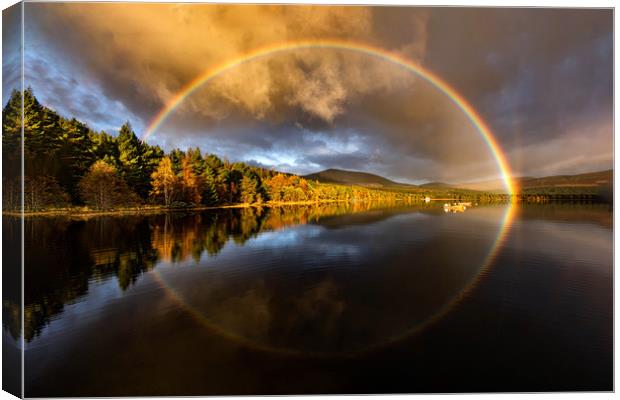 Loch Rainbow Canvas Print by Alan Sinclair