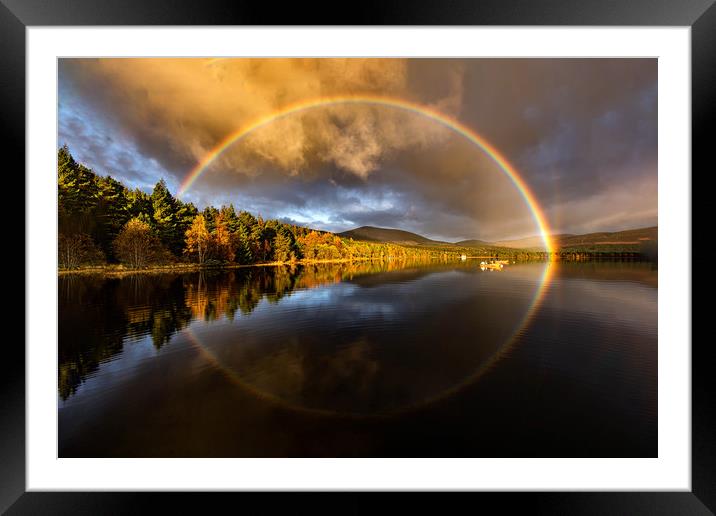 Loch Rainbow Framed Mounted Print by Alan Sinclair