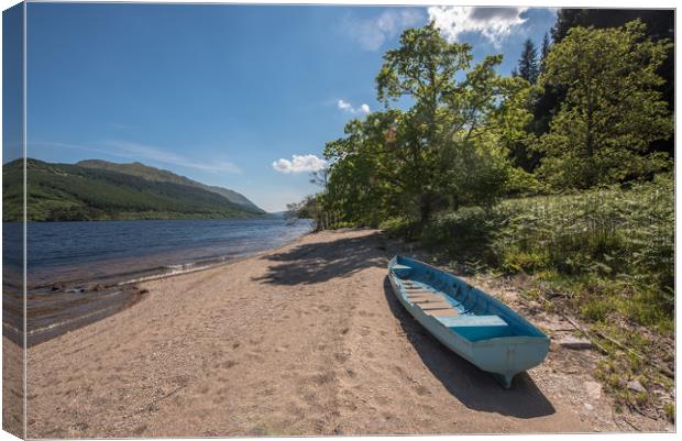 Beached Boat Canvas Print by Ronnie Reffin