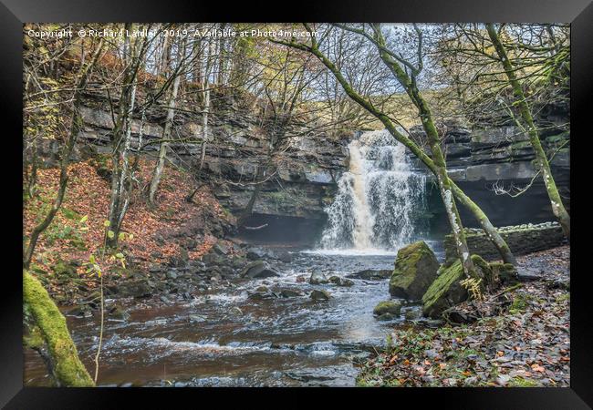 Autumn at Summerhill Force Waterfall, Teesdale Framed Print by Richard Laidler