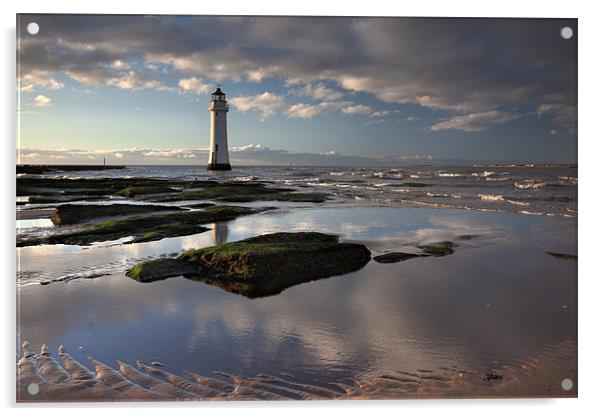 Perch Rock Lighthouse Acrylic by Steve Glover