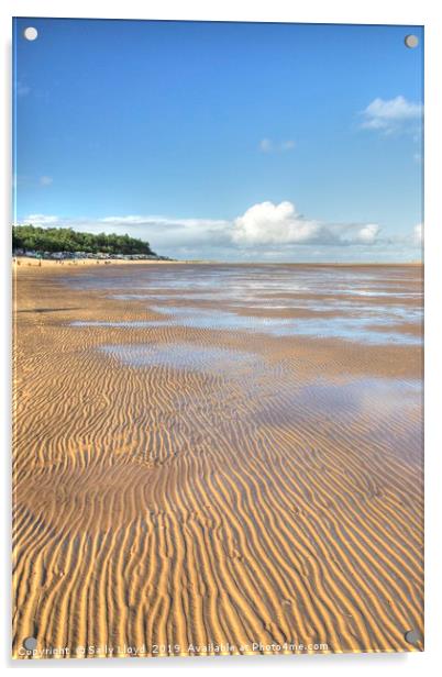 Ripples in the Sand, Wells next the Sea, Norfolk U Acrylic by Sally Lloyd