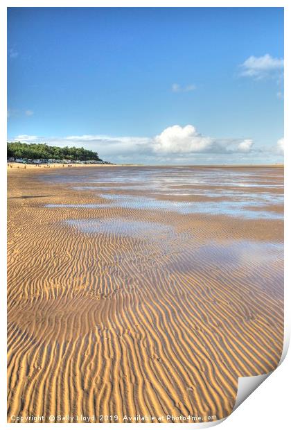 Ripples in the Sand, Wells next the Sea, Norfolk U Print by Sally Lloyd