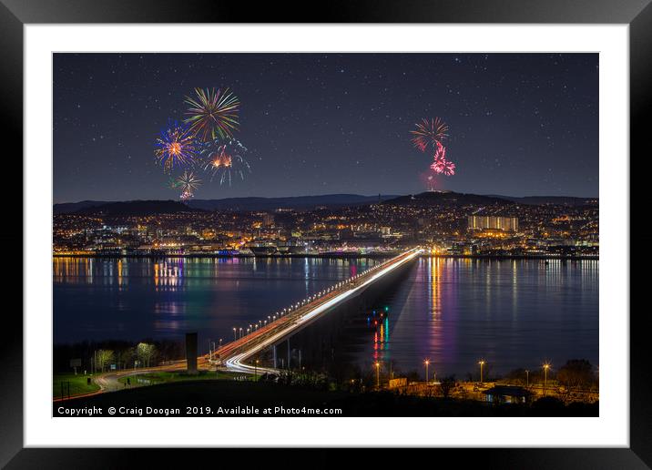 Dundee City Fireworks - Guy Fawkes Framed Mounted Print by Craig Doogan