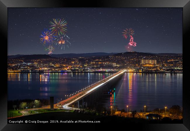 Dundee City Fireworks - Guy Fawkes Framed Print by Craig Doogan