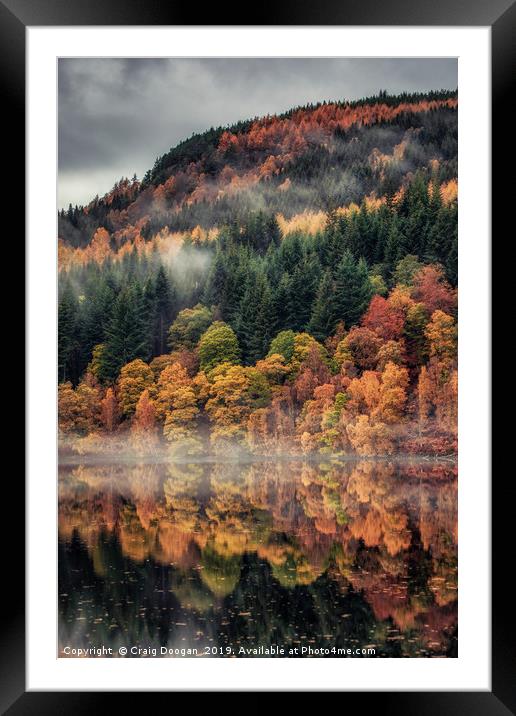 Loch Tummel Autumn Reflections - Pitlochry Framed Mounted Print by Craig Doogan
