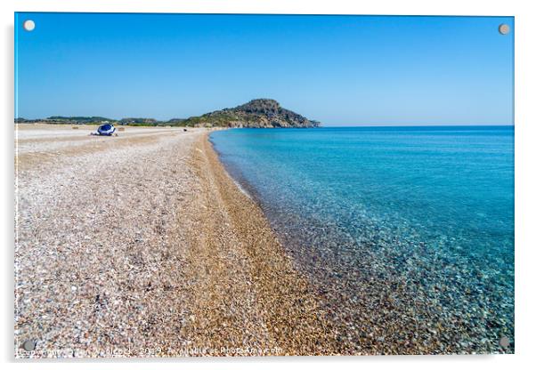 Afandou Beach Rhodes Greece Acrylic by Ian Woolcock