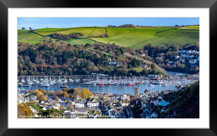Dartmouth in the Autumn Framed Mounted Print by Paul F Prestidge