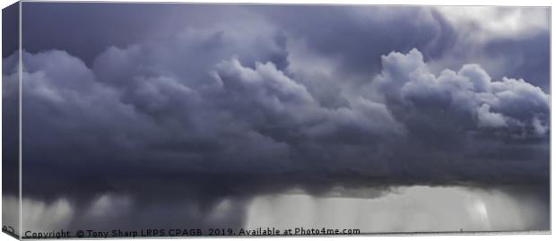 SQUALL OVER THE CHANNEL Canvas Print by Tony Sharp LRPS CPAGB
