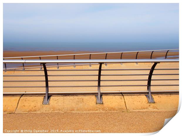 seafront  railings Print by Philip Openshaw