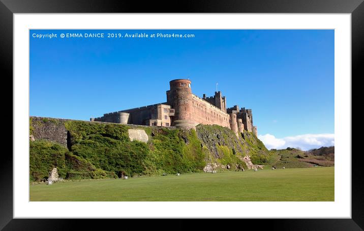 Bamburgh Castle, Northumberland Framed Mounted Print by EMMA DANCE PHOTOGRAPHY