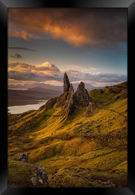 Majestic Sunrise over the Old Man of Storr Framed Print by Paul Andrews