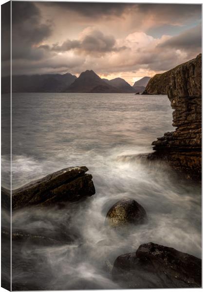 Elgol Sunset Canvas Print by Paul Andrews