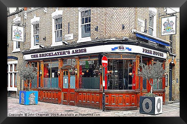 The Bricklayers Arms, Charlotte Road, London, EC2 Framed Print by John Chapman