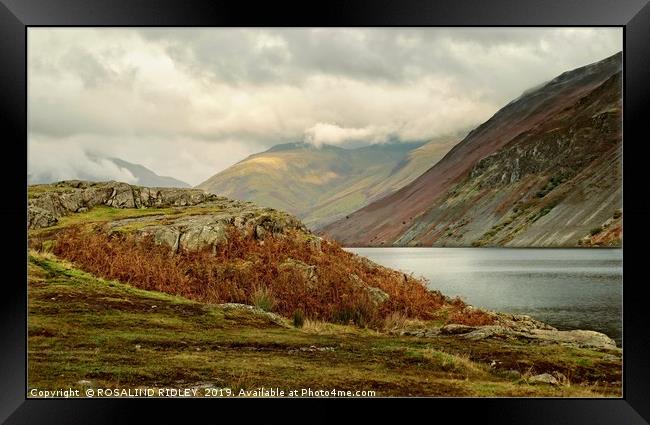 "Swirling clouds over Wastwater" Framed Print by ROS RIDLEY