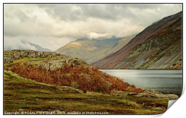 "Swirling clouds over Wastwater" Print by ROS RIDLEY