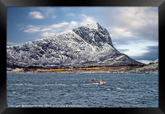 Coastal Landcape in Norway Framed Print by Martyn Arnold
