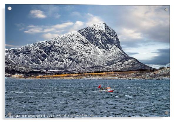 Coastal Landcape in Norway Acrylic by Martyn Arnold