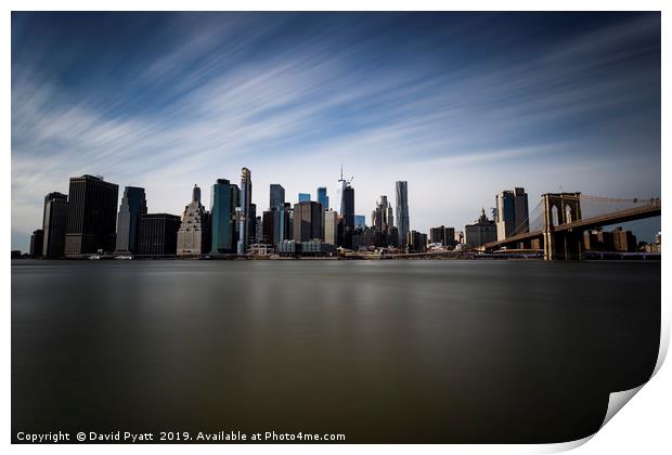 Manhattan Skyline Print by David Pyatt