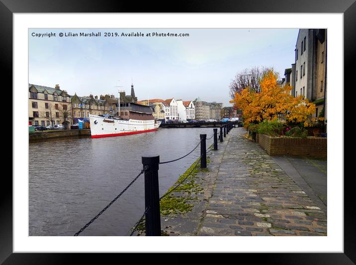The Shore of Leith.  Framed Mounted Print by Lilian Marshall