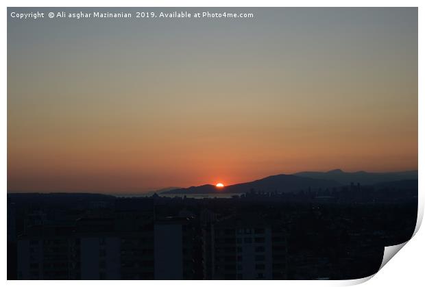 Sunset in Burnaby 2, Print by Ali asghar Mazinanian