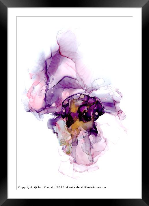 Lilac Ink Abstract 4 Framed Mounted Print by Ann Garrett