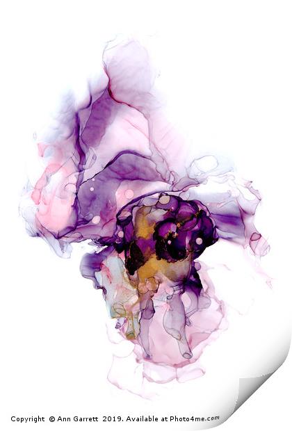 Lilac Ink Abstract 4 Print by Ann Garrett