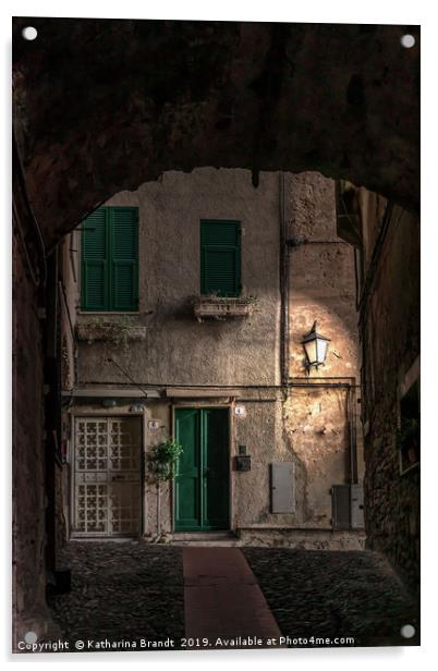 The streets of Cervo at night Acrylic by KB Photo