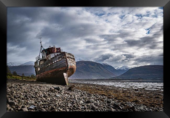 Corpach Wreck Framed Print by Alan Sinclair