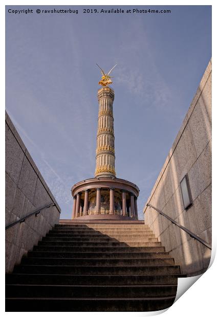 Siegessäule - Victory Column Berlin Print by rawshutterbug 